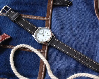 Dark Brown Leather Watch Strap 18mm Brown Leather Watch Strap 20mm Brown Leather Watch Strap 22mm Brown Leather Watch Strap 24mm