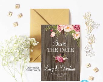 Rustic save the date | Etsy