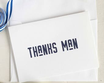 Thanks Man Card, Groomsman Gifts, Groomsmen Gift, Wedding Thank You Cards, Groomsman Gift Ideas, Wedding Party Gifts, Wedding Day Cards