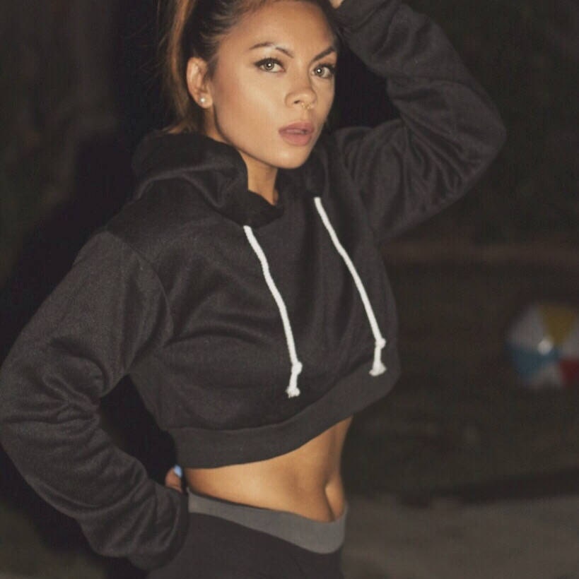 sexy cropped hoodie