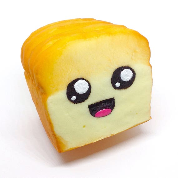 Jumbo Slow Rise Bread Loaf Kawaii Face Squishy