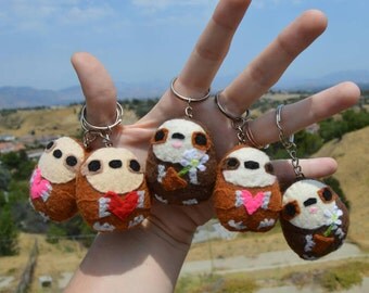 plush sloth keychain