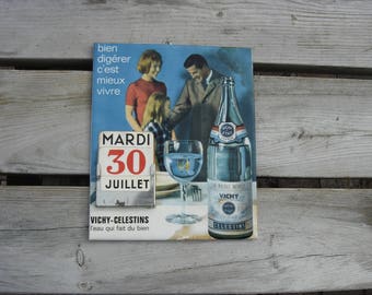 Dateur perpétuel. Vichy Célestin. Source thermale. Calendrier Vintage. France