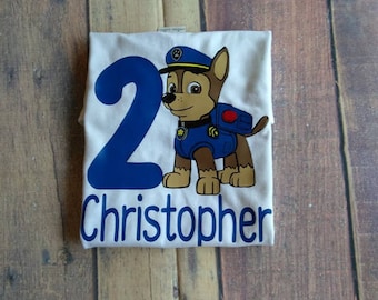 Kid's Paw Patrol Birthday Shirt Boy's and Girl's Personalized B-Day Shirt Toddler Clothing Youth Unisex Clothes