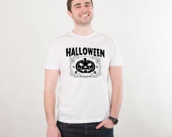 Halloween shirt Pumpkin shirt Halloween t shirt Tumblr shirt Printed shirt Mens clothes Tshirt mens Halloween tee Office shirt PF117