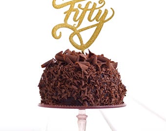 50 Cake Topper Birthday Party Decoration - Same Day World Wide Dispatch