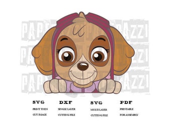 Paw Patrol Skye SVG DXF Electronic cutting files for Cricut Design Space - Silhouette Studio