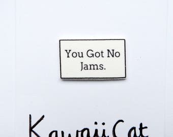 BTS No Jams Quote Pin BTS Accessory ARMY Cute Kawaii Pin Badge Brooch Rapmonster Rapmon Suga Jungkook V Taehyung Jimin bts Jewellery