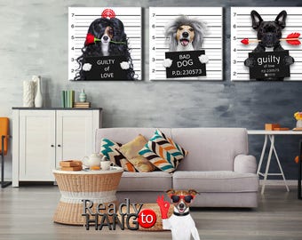 Animal Print Wall Art dog wall art | etsy Animal Print Wall Art dog wall art | etsy