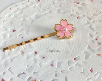 UV resin cherry blossom hair pin