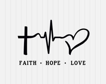 Faith hope love | Etsy