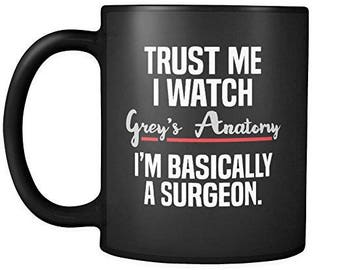 Greys Anatomy Shirt| McDreamy Shirt|McSteamy mug| I'm basically a surgeon mug| Grey's Anatomy mug