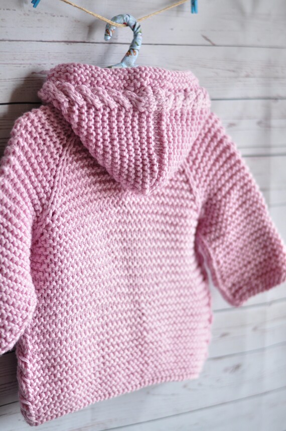 baby knitted sweater with a hood little sweater for kids