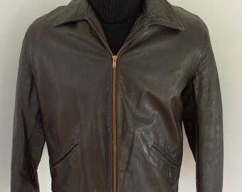 1940s PONY HORSEHIDE LEATHER Motorcycle Jacket Superb Condition! Vintage Sport Coat