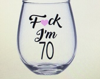 70th wine glass. 70th gift. 70 wine glass. 70 gift. 70th birthday gift. 70th birthday glass. 70 birthday gift. 70 birthday glass.