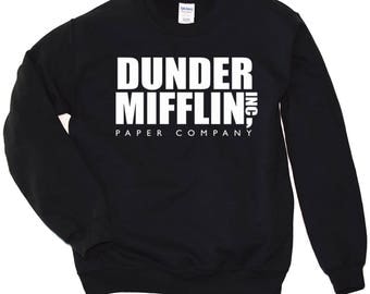 Dunder Mifflin Sweatshirt. Dunder Mifflin Crewneck Sweatshirt. The Office Tv Show Sweatshirt. The office Hoodie. More colors available. S-3X