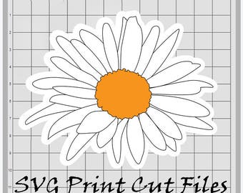 80% Off Sale White Sunflower SVG Sticker Digital Quilling Paper Flower Template Clipart Instant Download Printable Circut Cutting File