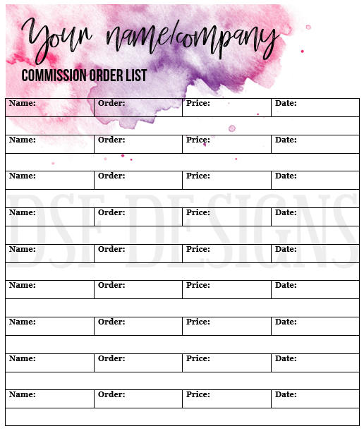 order sheet
