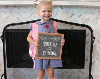 1st First and Last Day of School Sign ALL GRADES - Editable PDF - Instant Download