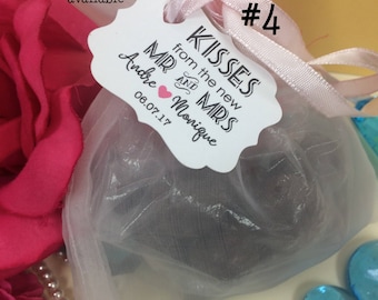 150 Personalized Wedding Favor Tag Hugs and Kisses from the