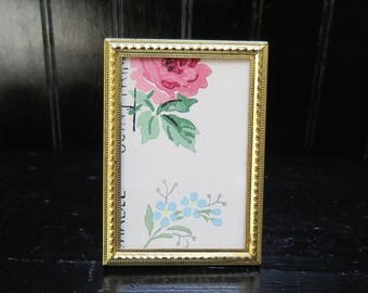 Art Deco 2 x 3 Gold/ Brass picture Frame