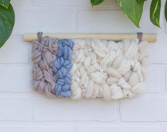 Modern Fiber Art | Neutral Woven Wall Hanging with Great Texture