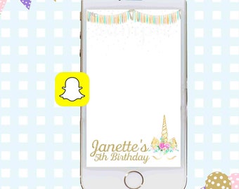 Snapchat GeoFilters, Birthday Snapchat Filters, Unicorn Snapchat Filter, Unicorn Snapchat GeoFilter, Rainbow Birthday Party Snapchat Filter