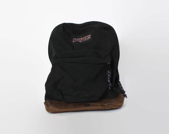#VINTAGE Vintage JANSPORT BACKPACK / 90s Black Canvas ...