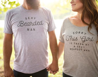 Couple Shirts - Honeymoon Shirts - Bride Shirts - Beard Shirt - Bride and Groom Shirts - Husband and Wife Shirts - Wifey Shirt - Hubby Shirt