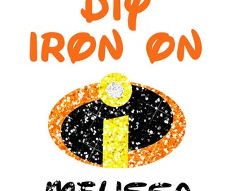 Disney Incredibles Iron On Decal halloween costume monster Workout Top Tank funny run running exercise fitness DIY applique face