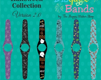Halloween Magic Band 2.0 Decal - Mix & Match Magic Band Skins - Waterproof, Sunscreen Proof, RTS Ready to Ship Magic Band Decal - DISguise