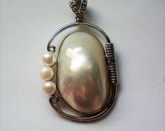 Large Blister Pearl Pendant - 5397