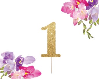 First Birthday Cake Topper, 1 Cake Topper, Smash Cake Topper, First Birthday Party Decorations, Glitter 1 Cake Topper, Gold 1 Cake Topper