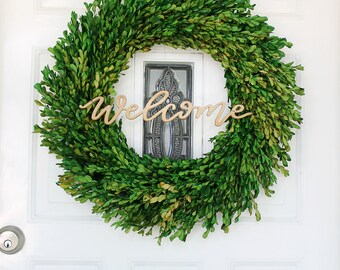Welcome Sign / Welcome Wreath / Front Door Decor / Wood Sign / *Wreath Not Included in Purchase*