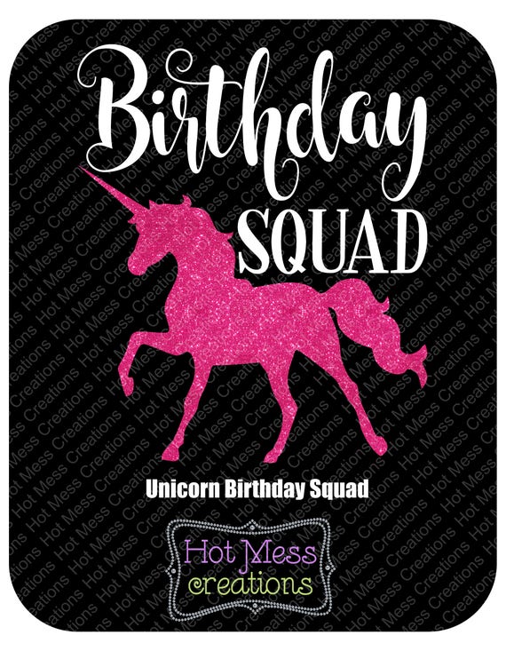 Download Unicorn Birthday Squad Unicorn Birthday Squad Design SVG