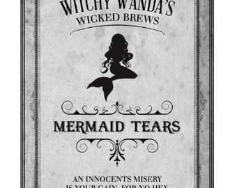 Mermaid tears bottle | Etsy