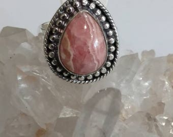 Rhodochrosite Ring Size 7