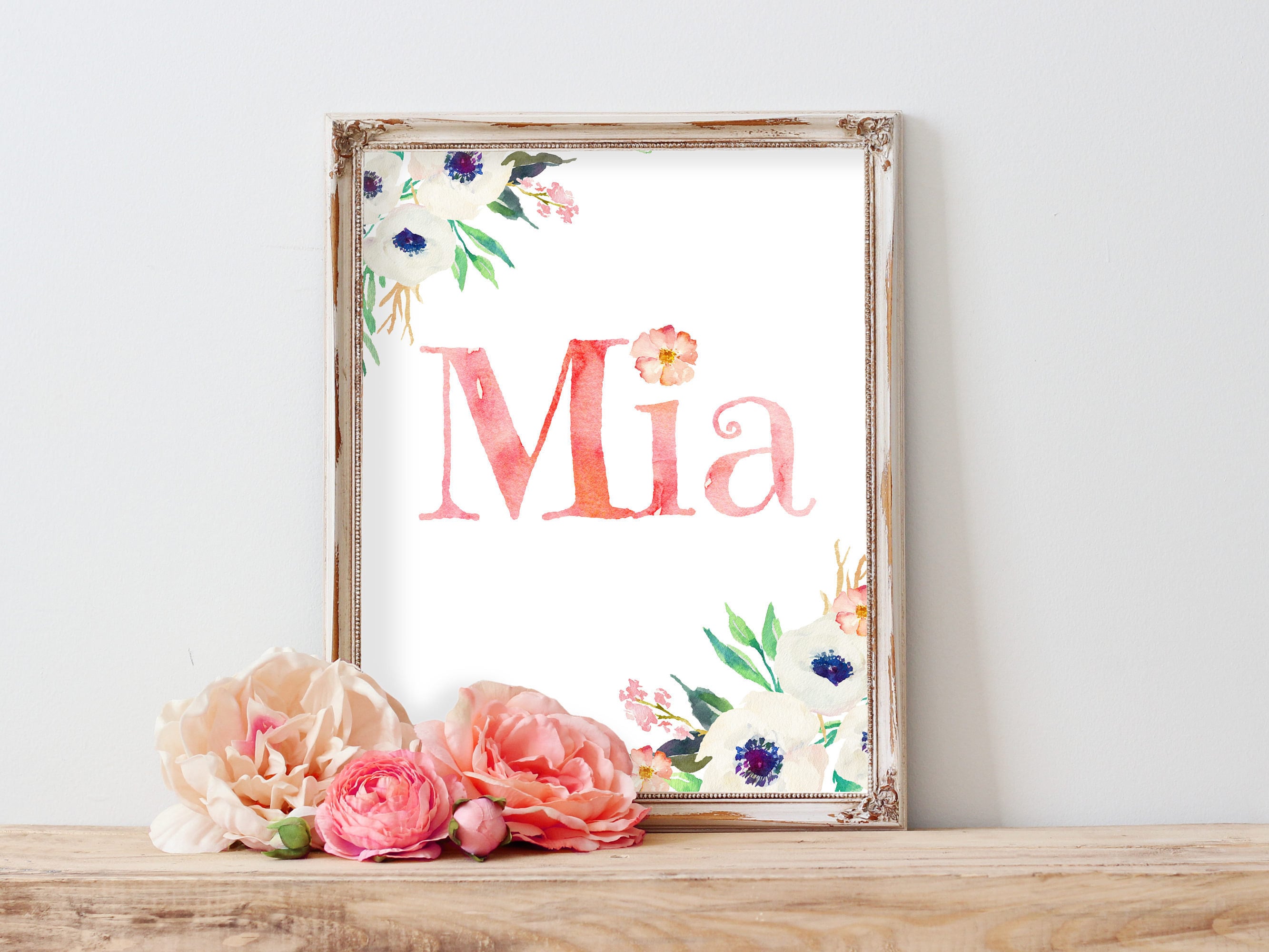 Mia Baby name wall art name signs for nursery Baby name art