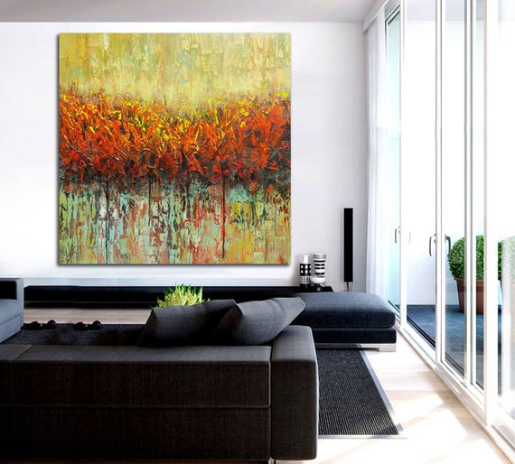 Original modern abstract painting art textured wall art decor