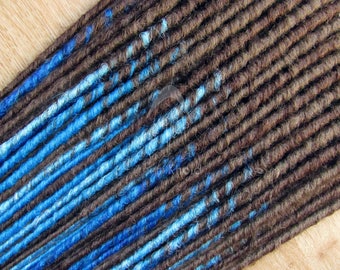 20 Double Ended Dread Extensions (40 dreads total) - Brown and Blues - READY TO SHIP