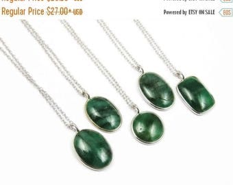 20% Off Genuine Emerald Necklace, Emerald Necklace, Emerald Pendant Necklace, Green Gemstone Necklace, May Birthstone, Emerald Green Neckla