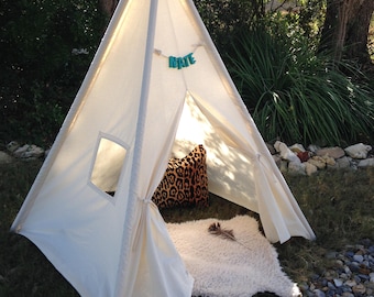 3, 4 & 5 pole teepee, add you own poles or order wood poles in separate listing and I will assemble. FREE MONOGRAMMED NAME