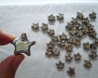 1 piccola perlina stella ceramica raku riflessi metallici oro bronzo orecchini eleganti collana arte braccialetto ragazza gioiello prezioso