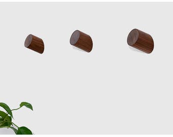 Walnut hardwood wallmounted hooks coat hanger