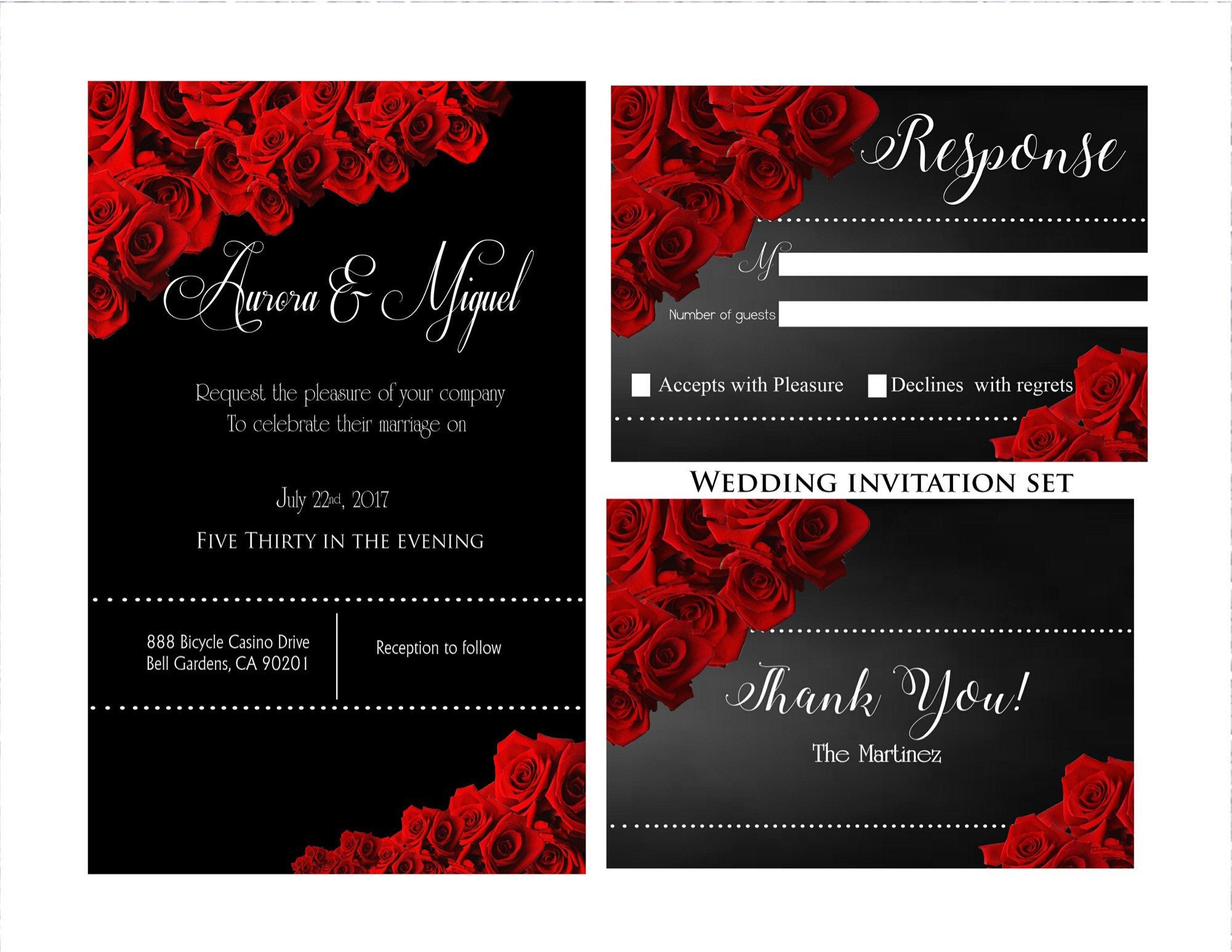 Red And Black Invitation Template