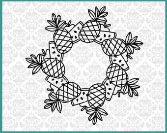 CLN0631 Pineapple Apple Watermelon Mandala Monogram SVG DXF Ai Eps PNG Vector INstant Download Commercial Cut File Cricut Silhouette