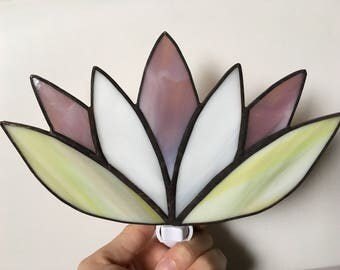 Lotus Flower Stained Glass Night Light