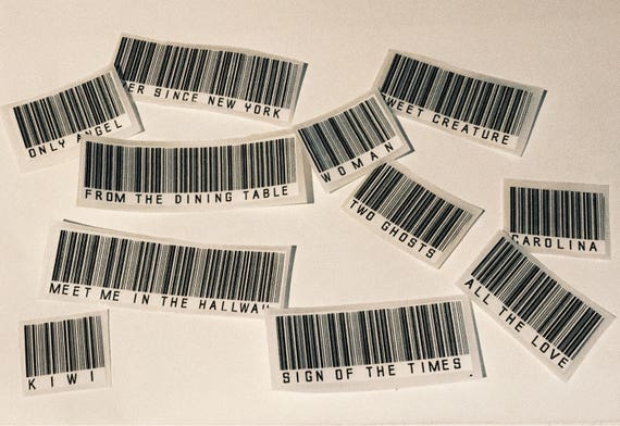 Harry Styles song barcode sticker set and FREE bonus sticker