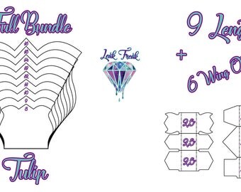 Tulip/Full Bundle/Cloth Pad Pattern/2.5" Snapped Width/Leak Freak Compatible
