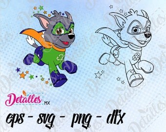 Paw Patrol svg, Super Pup Heroes Rocky clipart SVG Cutting Vector High Quality design for Cricut and Silhouette Cameo
